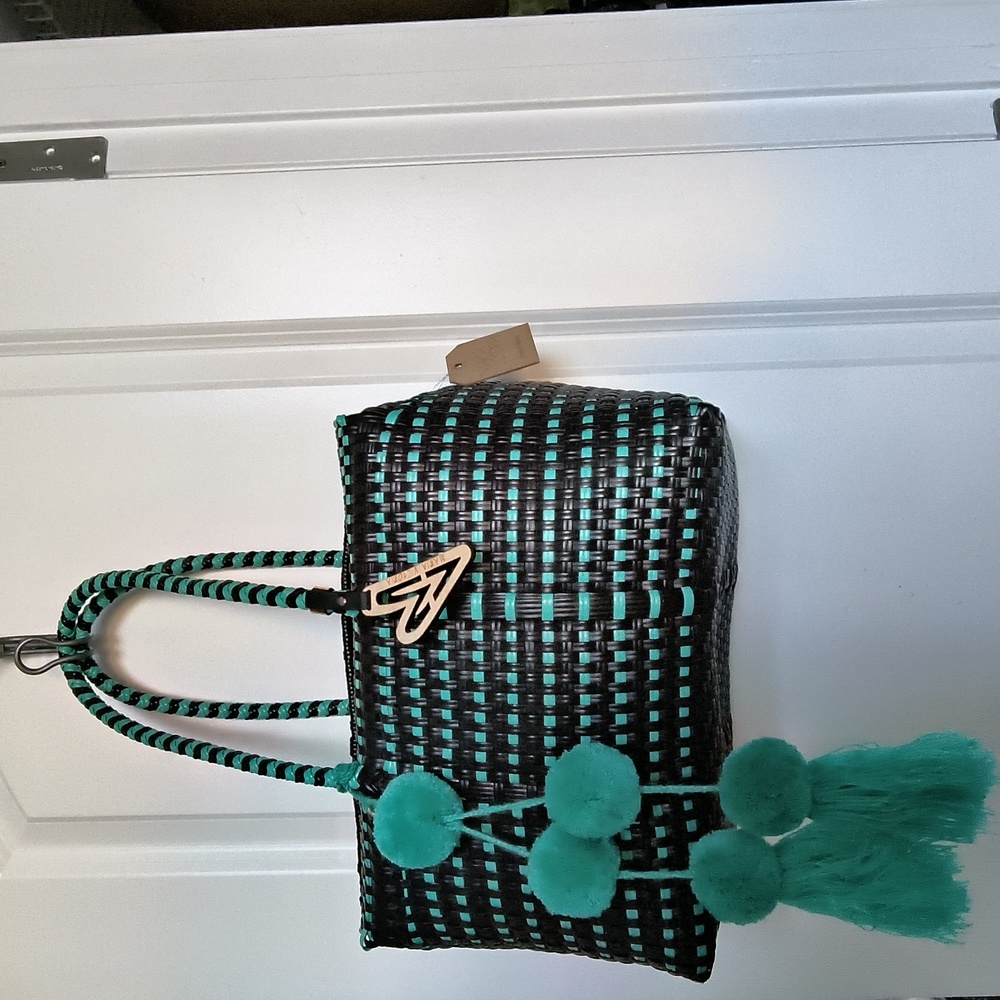 Maria Victoria  Upcycled, Handwoven Medium Basket Purse